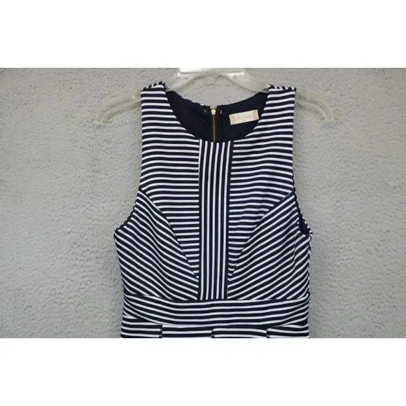 Altar'd State Striped Fit & Flare Dress-Size Medium-Navy and White - Picture 3 of 6